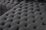 Luxen Velvet Gray RAF Chaise Sectional - Olivia Furniture