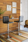 D120-130 Black Swivel Barstool - Olivia Furniture