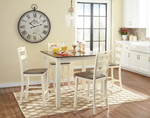 Woodanville Cream/Brown 5-Piece Counter Height Set - Olivia Furniture