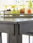 Bridson Gray 5-Piece Square Counter Height Set - Olivia Furniture