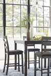 Bridson Gray 5-Piece Square Counter Height Set - Olivia Furniture