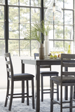 Bridson Gray 5-Piece Square Counter Height Set - Olivia Furniture