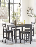Bridson Gray 5-Piece Square Counter Height Set - Olivia Furniture