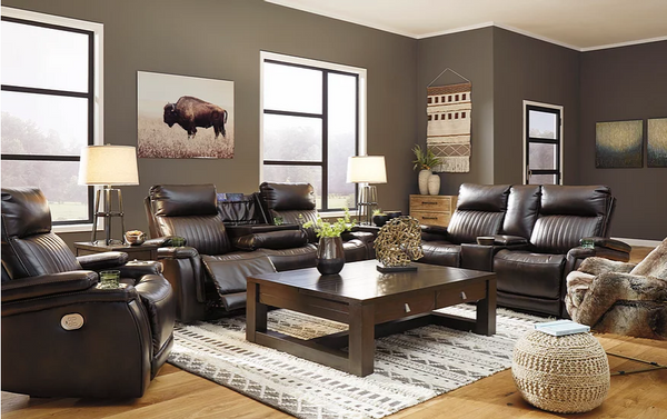 Ashley Williams 上下セット Ashley Team Time Chocolate Power Reclining Set - Olivia Furniture