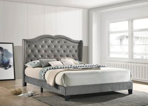 Paradise Grey King Platform Bed - Olivia Furniture