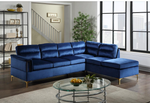 Vogue - Blue Sectional - Olivia Furniture