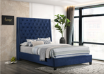 HH430 6FT Queen Size Blue Velvet - Olivia Furniture