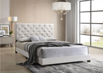 HH2018 - White Queen Size Bed - Olivia Furniture