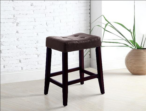 Kent 29" Espresso Saddle Chair, Set of 2 - Olivia Furniture