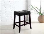 Kent 24" Black Saddle Chair, Set of 2 - Olivia Furniture
