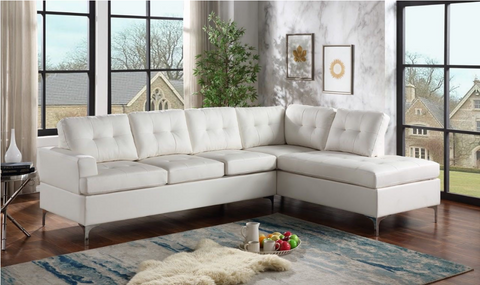 Vintage White  Sectional - Olivia Furniture