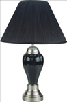 Porcelain Black 26" Table Lamp - Olivia Furniture