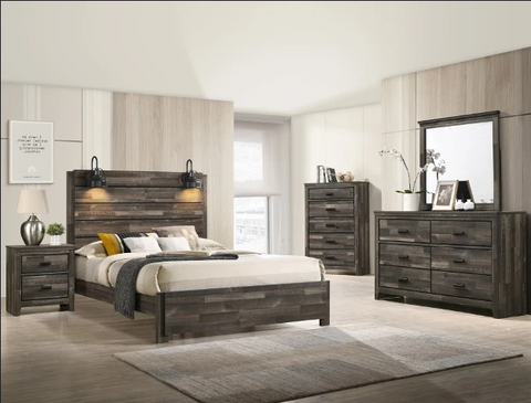 Carter Brown Panel Bedroom Set - Olivia Furniture