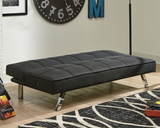Santini Black Flip Flop Armless Sofa - Olivia Furniture