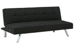 Santini Black Flip Flop Armless Sofa - Olivia Furniture