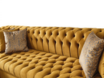 Lauren Velvet Mustard Double Chaise Sectional - Olivia Furniture