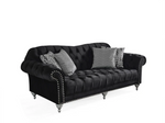 Juliette Black Velvet Sofa & Loveseat - Olivia Furniture