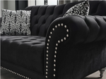 Juliette Black Velvet Sofa & Loveseat - Olivia Furniture
