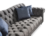 Juliette Gray Velvet Sofa & Loveseat - Olivia Furniture