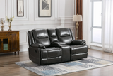 Rose Grey Top Grain Leather 3Pcs Reclining Set - Olivia Furniture