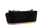 Aster Black Velvet Sofa & Loveseat