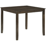 Hazel 5 Piece Wooden Dining Set in Charcoal Brown - Olivia Furniture