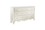 Ever Upholstered Panels Bedroom Set Champagne Fnish - Olivia Furniture