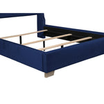 Velvet Queen Size Bed Blue | SH228BLU - Olivia Furniture