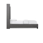 SH229 King Size Bed with Dark Gray Fabric - Olivia Furniture