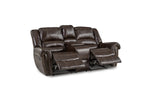 Hill Brown Fabric Reclining Set Sofa  & Loveseat | 9668BRW - Olivia Furniture