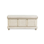 Storage Ottoman Bench Strage Bench W/Lift Top White - Olivia Furniture