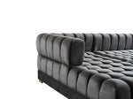 Ariana Velvet Gray Double Chaise Sectional - Olivia Furniture