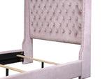 Franco Pink Velvet King Upholstered Bed l SH228KPNK