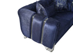 Olivia Jasmine Navy Velvet Sofa & Loveseat