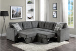 Lanning 3-Piece Sectional with Pull-out Bed and Pull-out Ottoman - Olivia Furniture