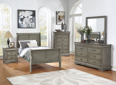 GREAT DEAL Louis Philip Gray Youth Sleigh Bedroom Set - Olivia Furniture