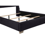 Velvet Queen Size Bed Black | SH228BLK - Olivia Furniture