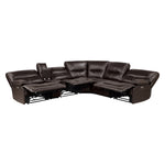 Dyersburg 6-Piece Modular Power Reclining Sectional Brown | 9579BRW*6LRRRPW - Olivia Furniture