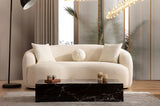 Olivia Bonita Ivory Boucle Living Room Set