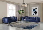 Olivia Jasmine Navy Velvet Sofa & Loveseat