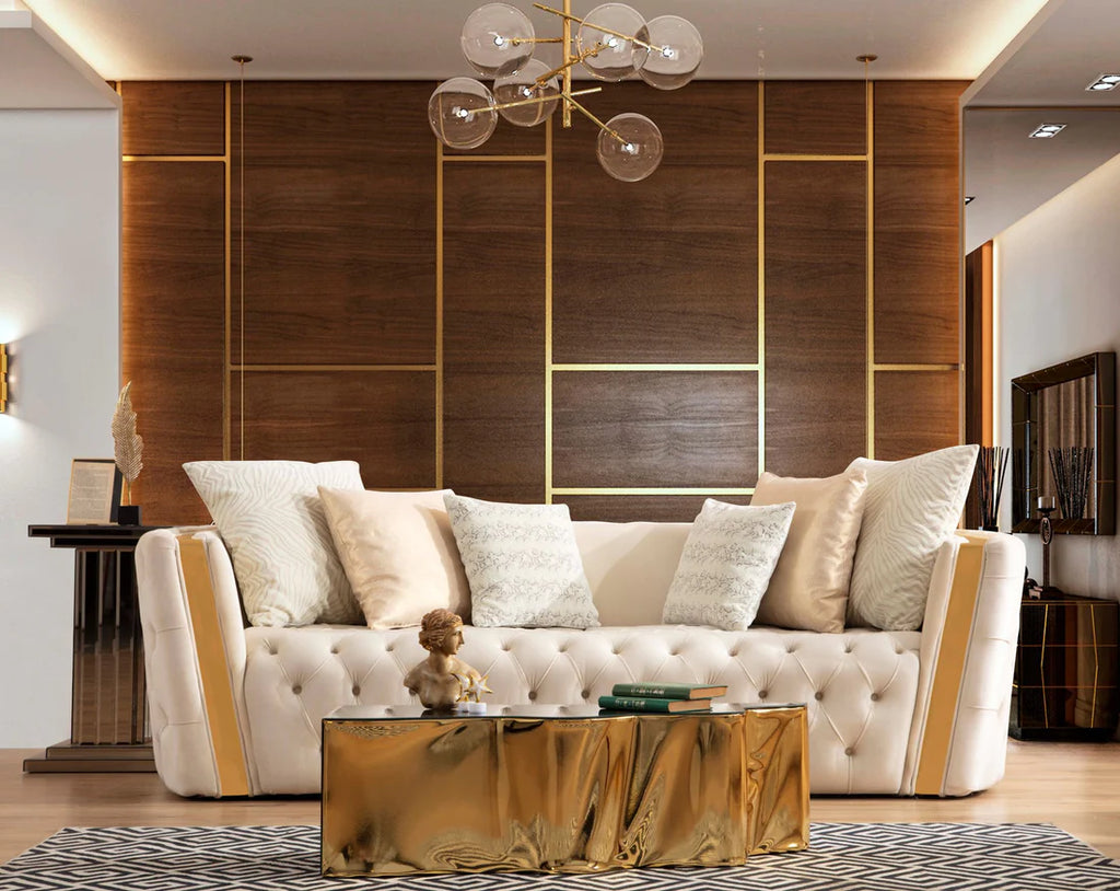 Ivory online velvet loveseat