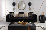 Giselle Black Velvet Sofa & Loveseat - Olivia Furniture