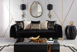 Giselle Black Velvet Sofa & Loveseat - Olivia Furniture