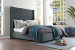 Fairborn Gray King Platform Bed with Storage Footboard | 5877KGY