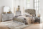 Avondale Silver Upholstered Panel Bedroom Set - Olivia Furniture