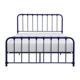 Bethany Blue Full Metal Platform Bed