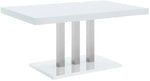 Brooklyn Dining Set White and Chrome