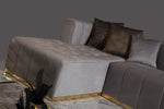 Elisha Velvet Gray Double Chaise Sectional - Olivia Furniture