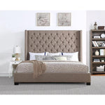 SH229BRW King Size Bed with Brown Fabric - Olivia Furniture