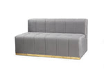 Elisha Velvet Gray Double Chaise Sectional - Olivia Furniture